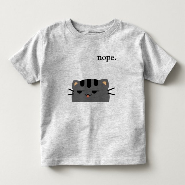 Nope Kitty Toddler T-Shirt (Front)