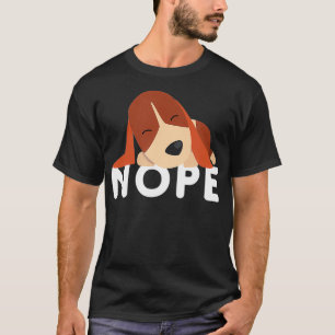 Nope Lazy Basset Hound Dog Lover Gift  T-Shirt