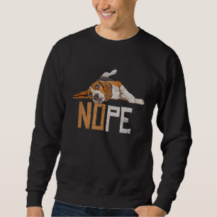 Nope Lazy Beagle Dog Puppy Pet Animal Fur Paw Tee