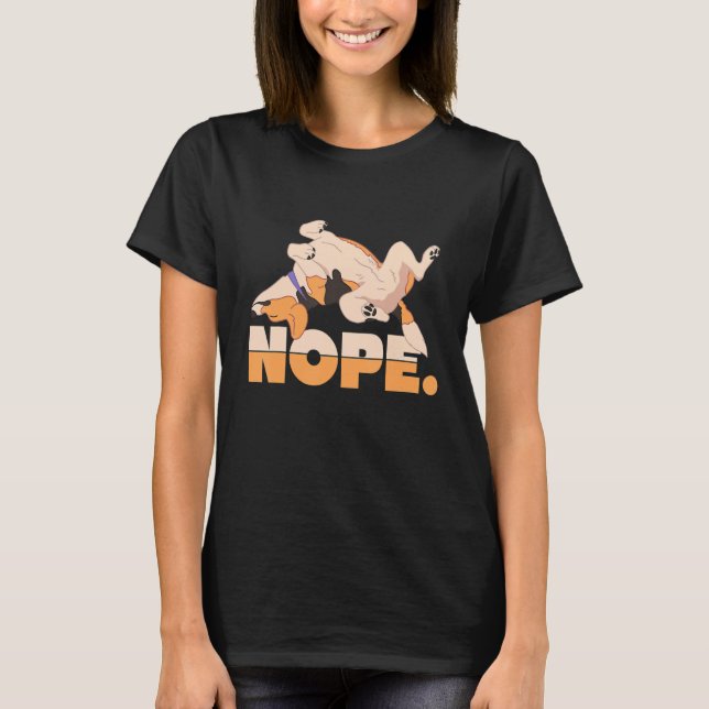 Nope Lazy Beagle Dog T-Shirt (Front)