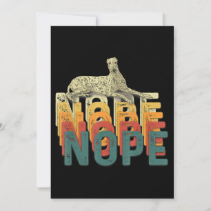 Nope Lazy Whippet Dog - Dog Lover Gift Holiday Card