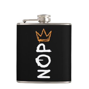 Nope No Kings America Democracy Anti-Trump I Hip Flask