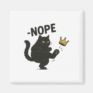 Nope No Kings In America Black Cat Pro Democracy S Magnet