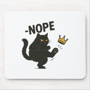 Nope No Kings In America Black Cat Pro Democracy S Mouse Pad
