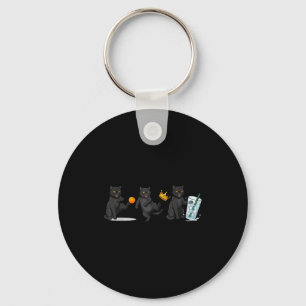 Nope no kings no ice cat funny political meme key ring