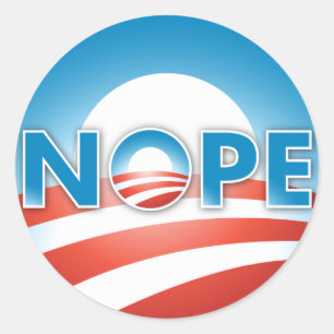 NOPE NO WAY CLASSIC ROUND STICKER