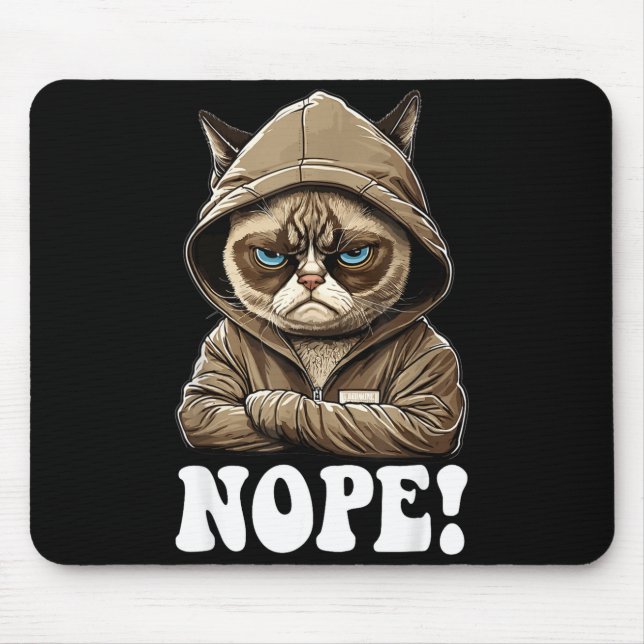 Nope! Nope - Employee Work Colleagues Teenager Cat Mouse Pad (Front)