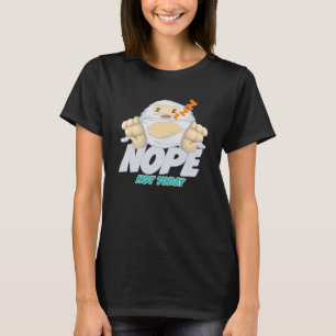 Nope Not Today Cute Sleeping Lazy Yeti T-Shirt