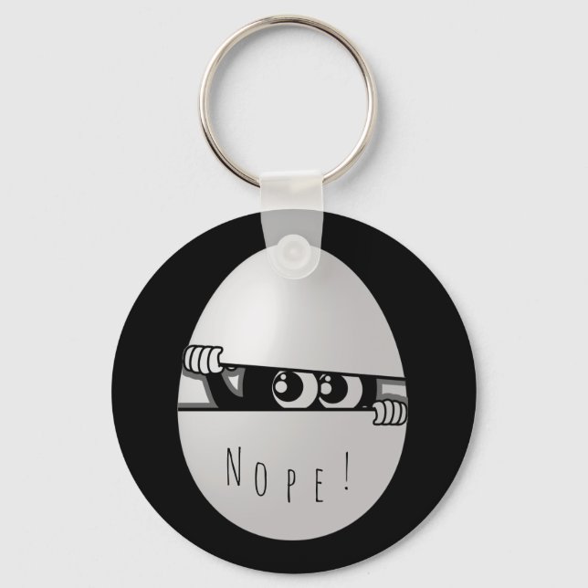 Nope! Not Today Funny Introvert Key Ring (Front)