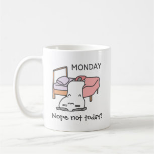 “Nope, Not Today” Grumpy Cat Mug – Lazy Monday mug