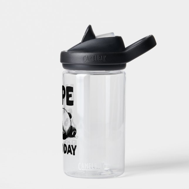 Nope Not Today Panda Bear Water Bottle (Left)