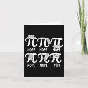 Nope Pi Day Funny Face Mask Teacher Student Quaran Card