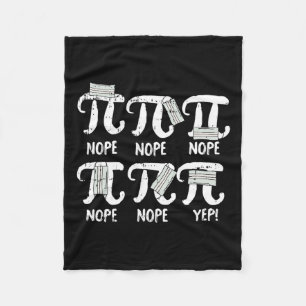 Nope Pi Day Funny Face Mask Teacher Student Quaran Fleece Blanket