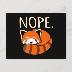 Nope Red Pandas Cute Pet Animal Panda Lover Graphi Postcard