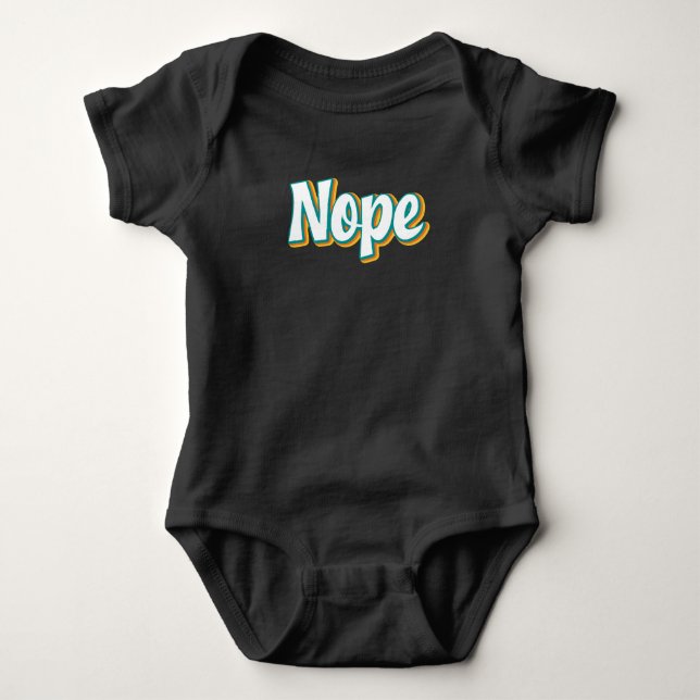 Nope Retro Baby Bodysuit (Front)