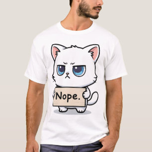 Nope Sign Cat T-Shirt