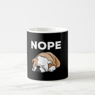 Nope Sleeping Bulldog Gifts For Bulldog Dad Mum Coffee Mug