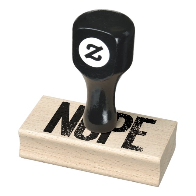Nope Stamp Block Letters Lightly Distressed (Stamp)