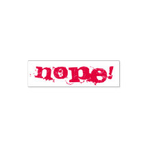 NOPE! Stamp - Red ink