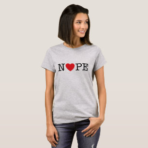 NOPE T-Shirt - N(heart)PE Grey Tee