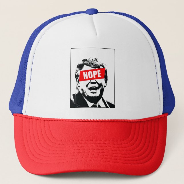 "Nope" to Trump Trucker Hat (Front)
