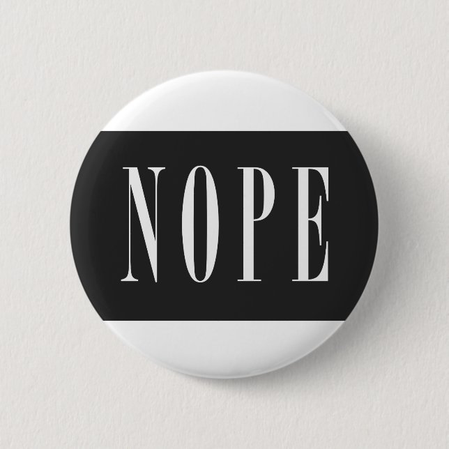NOPE - White BlackBox 6 Cm Round Badge (Front)