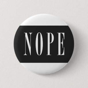 NOPE - White BlackBox 6 Cm Round Badge