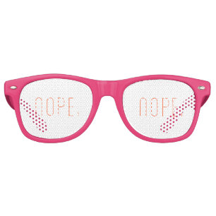 Nope. Word Only Humour Gifts Retro Sunglasses