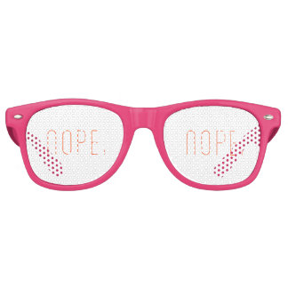 Nope. Word Only Humour Gifts Retro Sunglasses