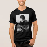 Nora Amour B&W T-Shirt, White Text