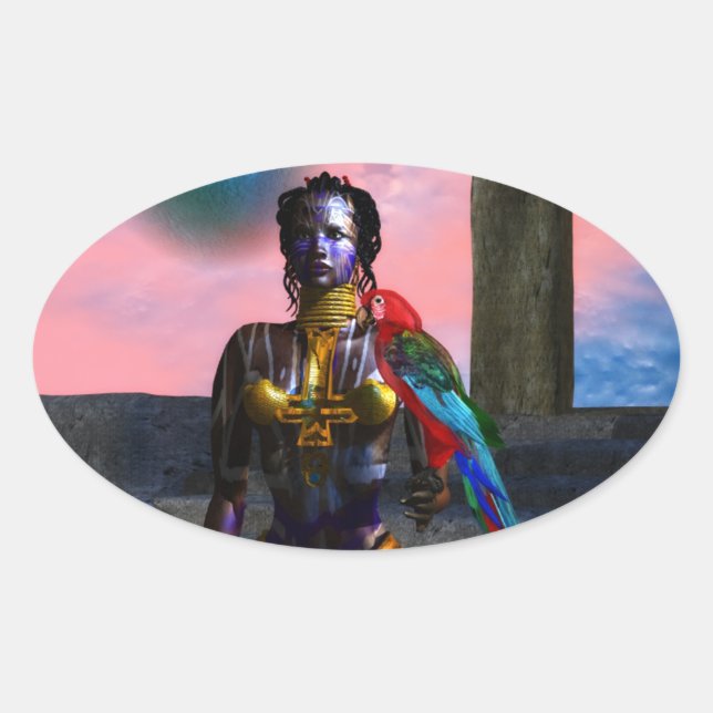 NORA CYBER WARRIOR OVAL STICKER (Front)