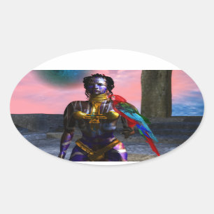 NORA CYBER WARRIOR OVAL STICKER