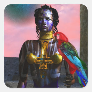 NORA CYBER WARRIOR SQUARE STICKER