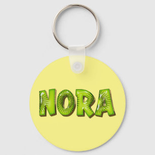 Nora Name Kiwi Design Keychain