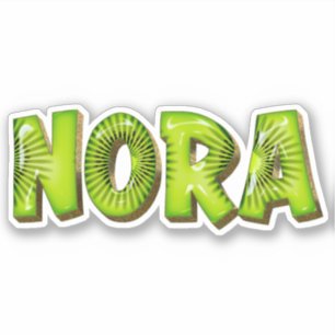 Nora Name Kiwi Design Sticker