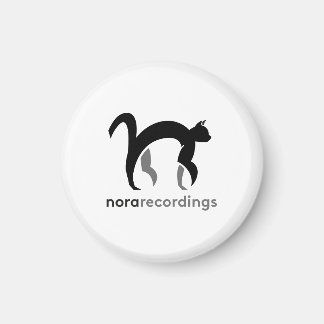 nora recordings logo square white マグネット magnet
