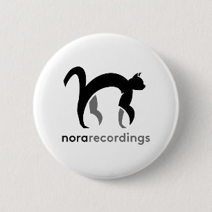 nora recordings logo square white 缶バッジ 6 cm round badge