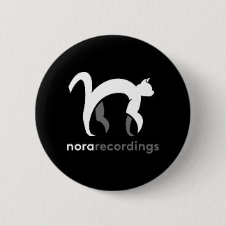 nora recordings logo square white 缶バッジ 6 cm round badge