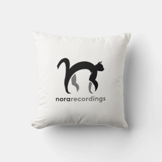 Nora Recordings Logo White Cushion