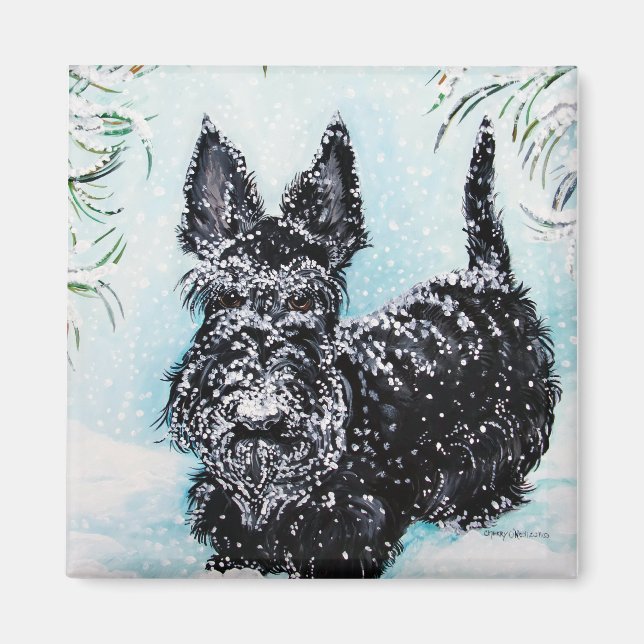 Nora Scottish Terrier Magnet (Front)
