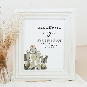 Norah - Bohemian Cactus Prickly Pear Custom Sign