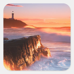 Norah Head Lighthouse Soldiers Beach, Australia Square Sticker