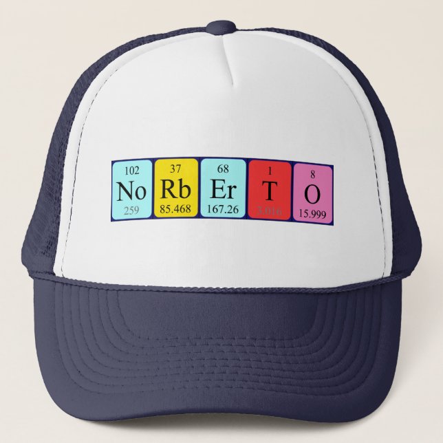 Norberto periodic table name hat (Front)