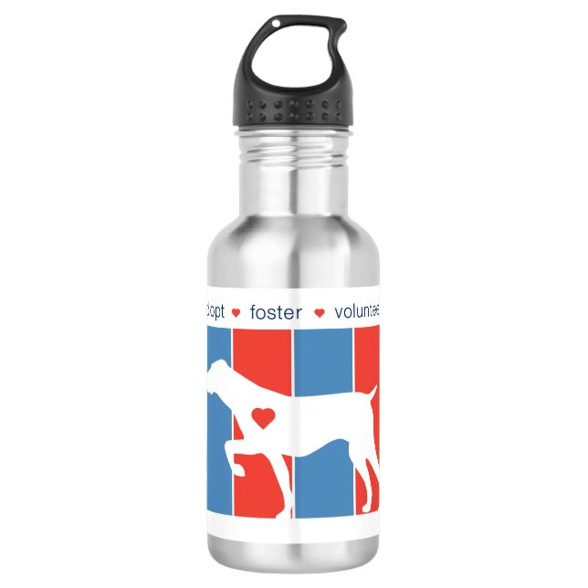 NorCalGSPRescue Striped Logo Water Bottle (Front)