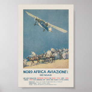 Nord Africa Aviazione Vintage Poster 1932