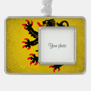Nord-Pas-de-Calais Silver Plated Framed Ornament