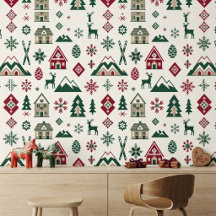 Nordic Alpine Chalet | Christmas Reindeer Folk Art
