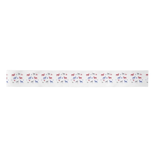 Nordic Animals Twin Baby Shower Ribbon Satin Ribbon (Front)