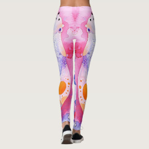 Nordic Bear in Watercolour Leggings