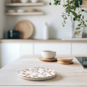 Nordic Berries Scandinavian Pattern Stone Coaster